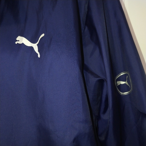 Puma light hooded rain jacket blue raincoat - Picture 2 of 5